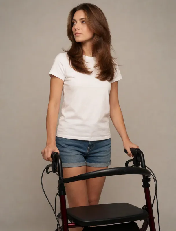 standing with a rollator walker by krea 2