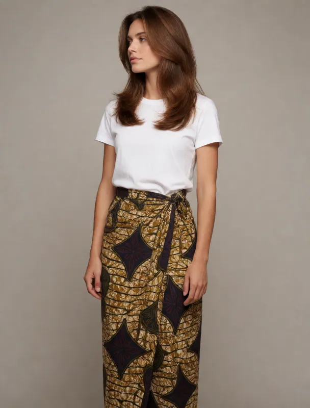 liputa wax print wrapper skirt by krea 2