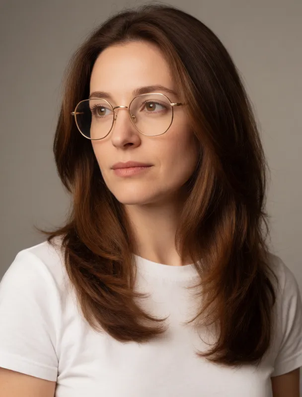 gold octagonal wire glasses by krea 2
