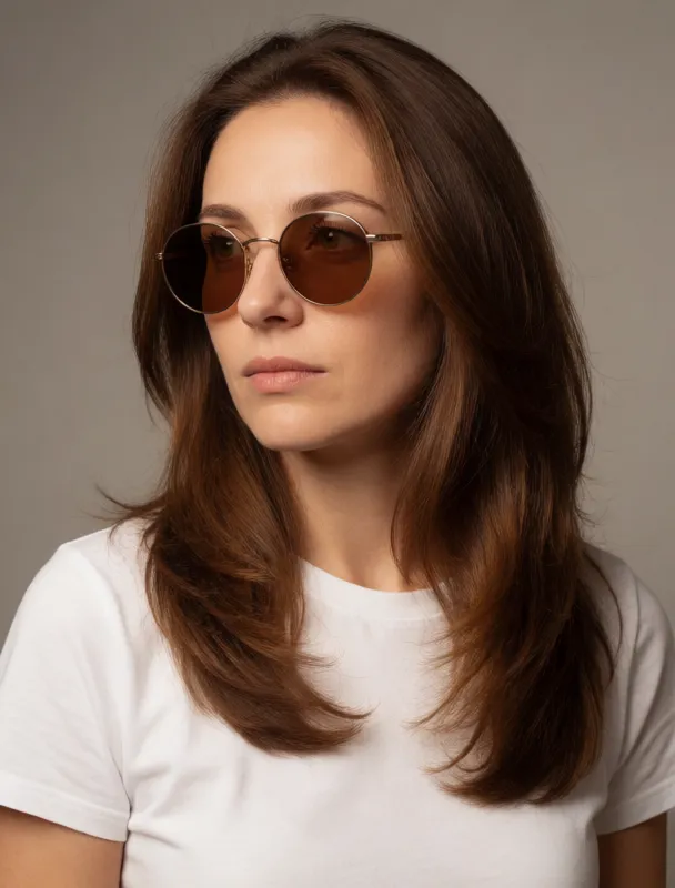 round tinted sunglasses by krea 2