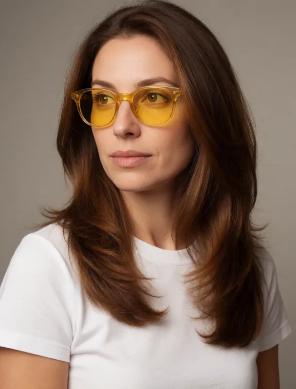 yellow tinted glasses by krea 2