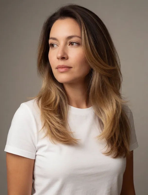 brown to blonde ombre by krea 2