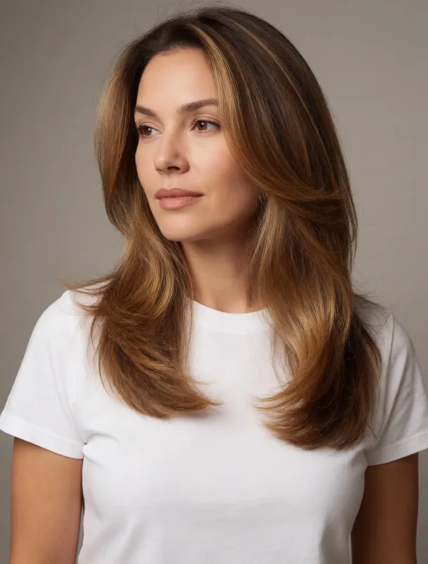 caramel balayage over brown by krea 2