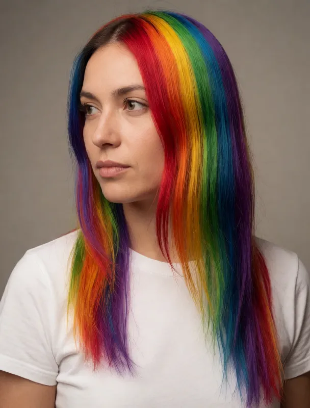 vertical rainbow stripes by krea 2