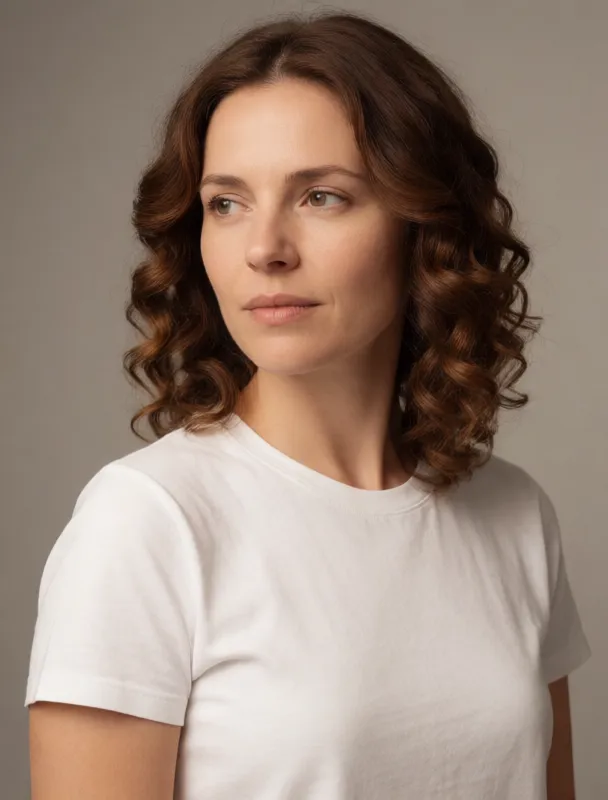 center parted loose curls by krea 2