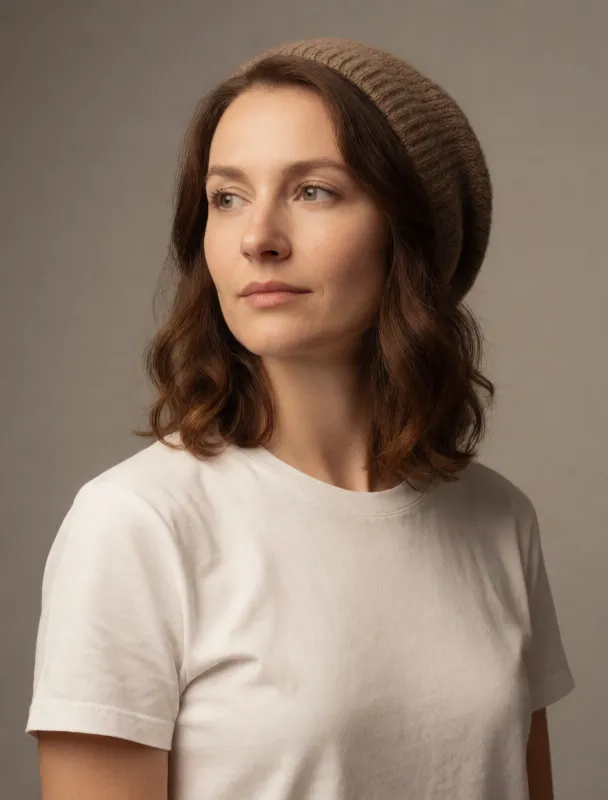 loose waves under a knit toque by krea 2