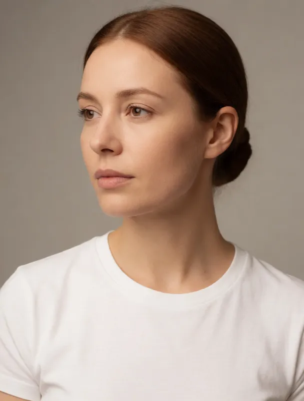 sleek center parted low bun by krea 2