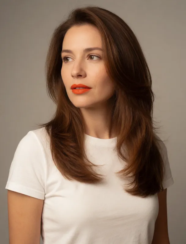 bold orange red lips by krea 2