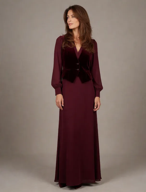 amalia dress with velvet vest by krea 2