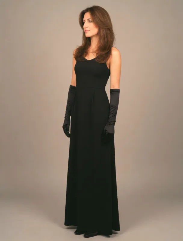 black tie column gown with opera gloves by krea 2