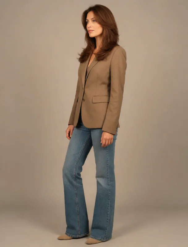 blazer with straight leg jeans by krea 2
