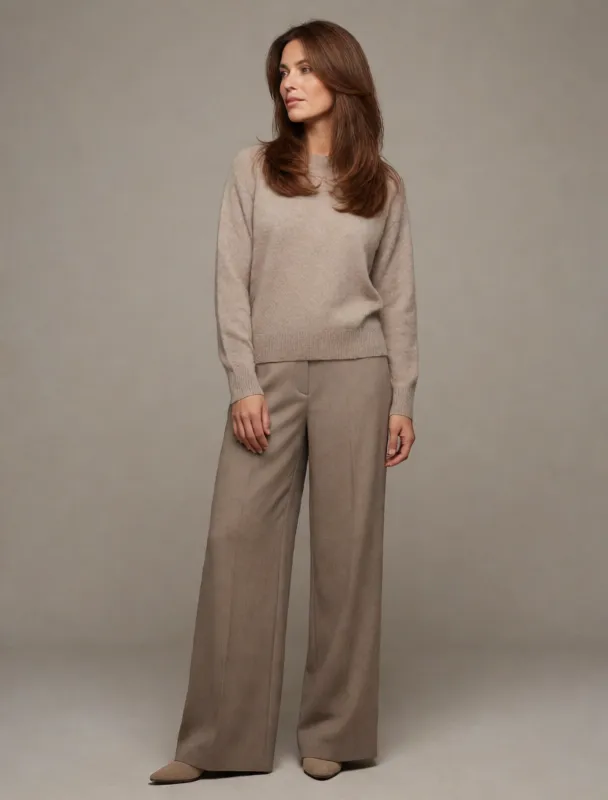 cashmere sweater with wide leg trousers by krea 2