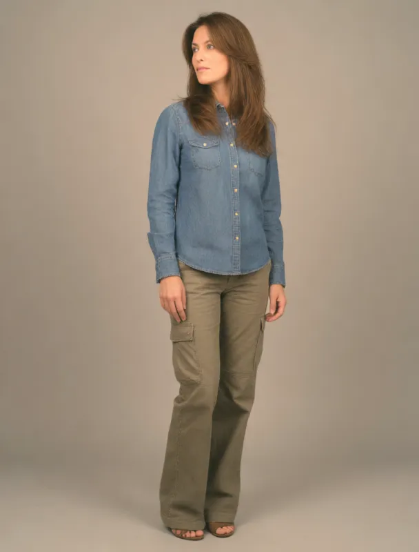 chambray shirt with cargo pants by krea 2