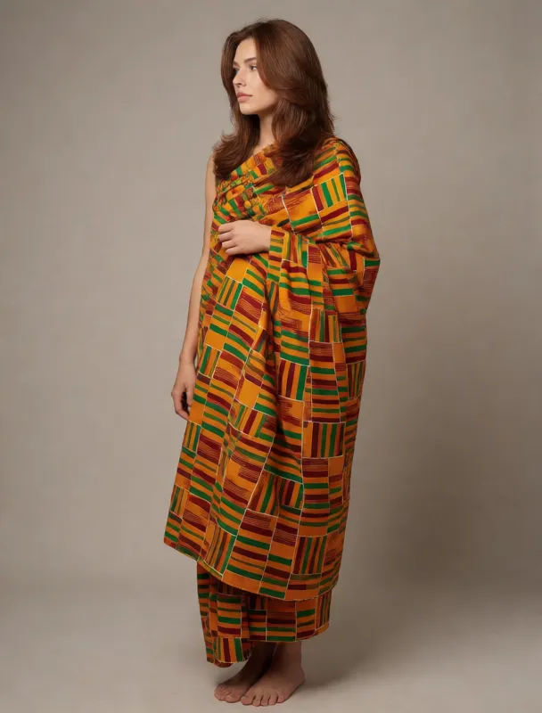 kente cloth wrap by krea 2