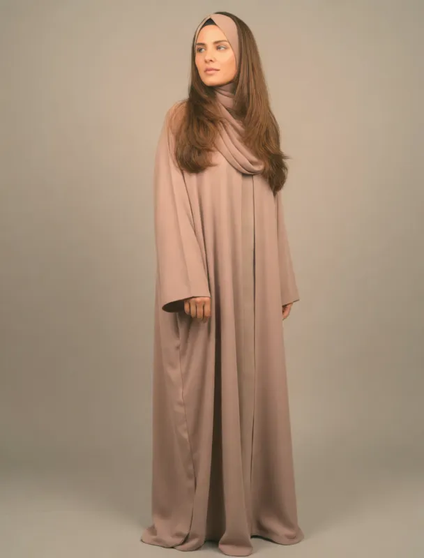 long flowing abaya with a hijab by krea 2