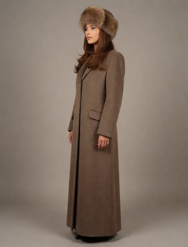 long wool coat with a fur hat by krea 2