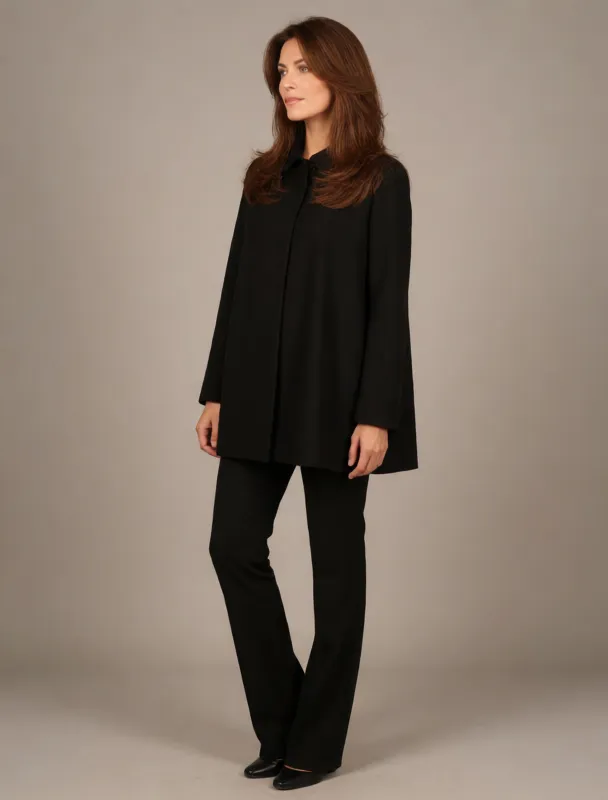 manteau tunic coat with slim trousers by krea 2