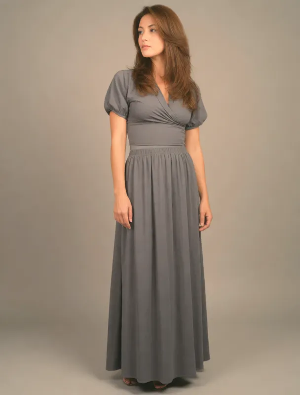 maxi skirt with a fitted blouse by krea 2