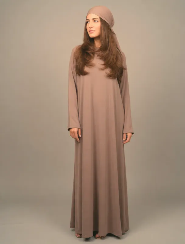modest maxi dress with a headscarf by krea 2