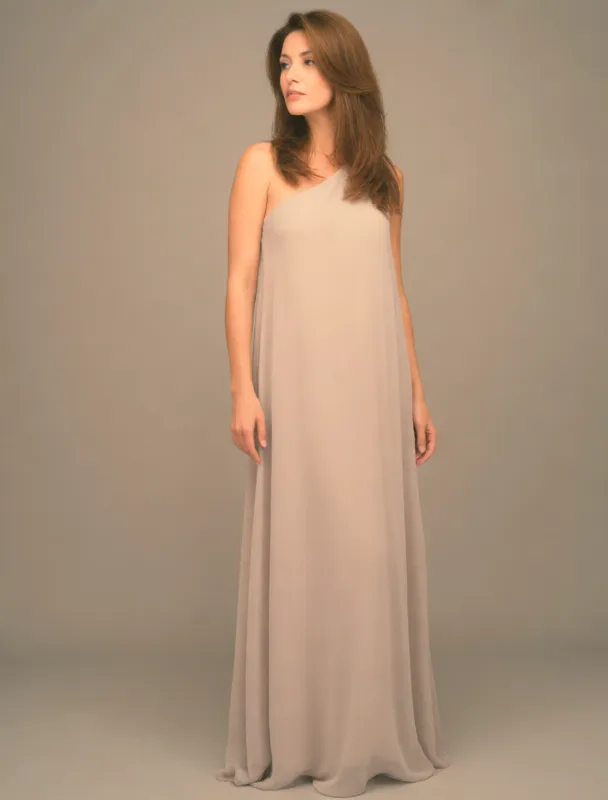 one shoulder chiffon gown by krea 2