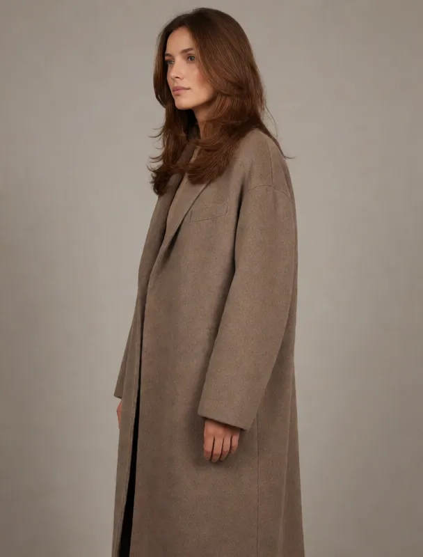 oversized wool coat with a minimal knit by krea 2