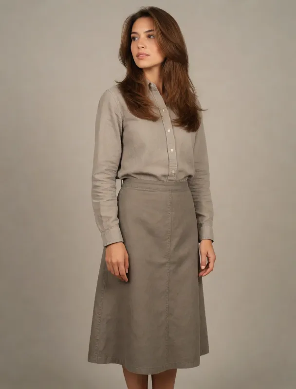oxford shirt with a midi skirt by krea 2