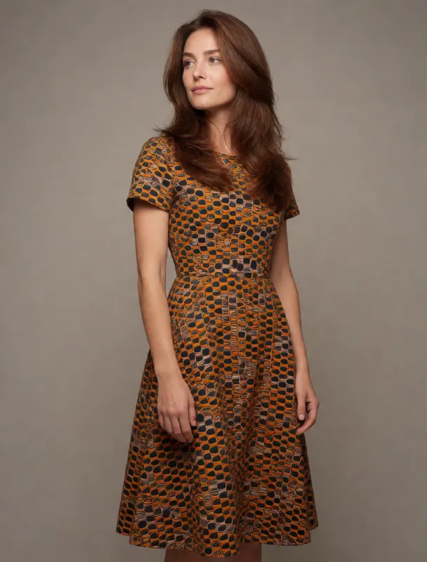 shweshwe print dress by krea 2