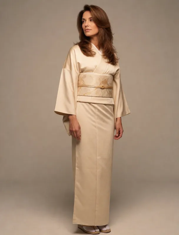 silk kimono with obi sash by krea 2