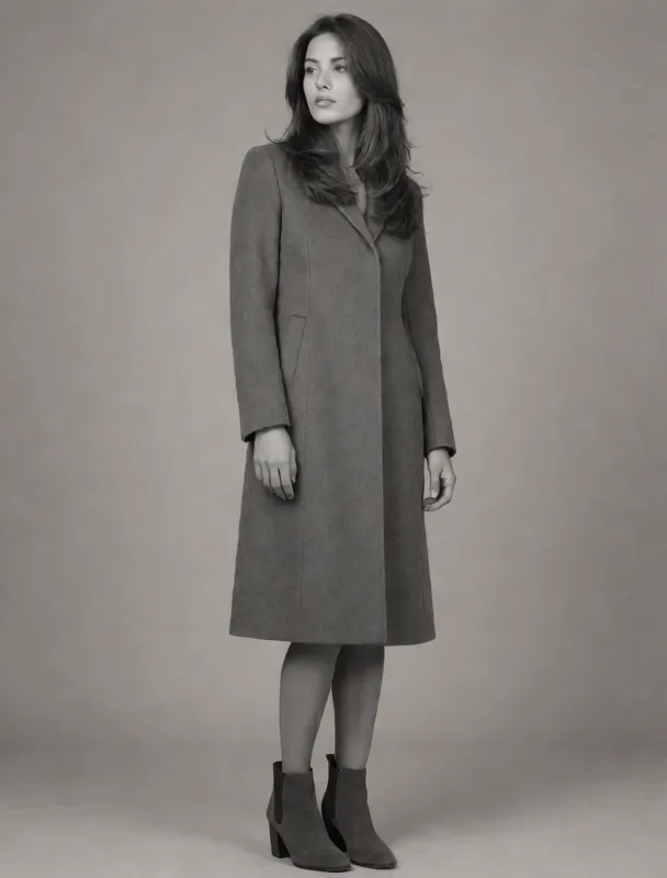 tailored wool coat with ankle boots by krea 2