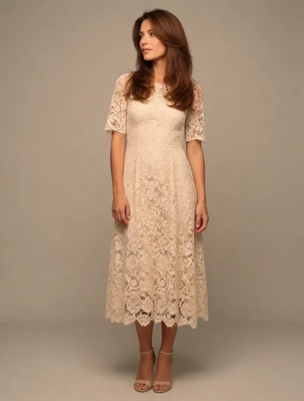 tea length lace dress by krea 2