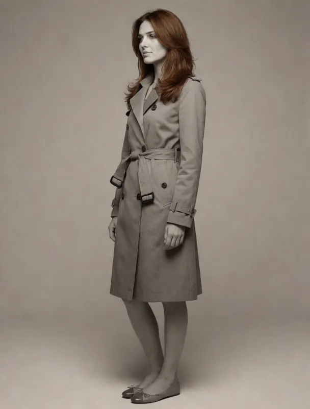 trench coat with ballet flats by krea 2