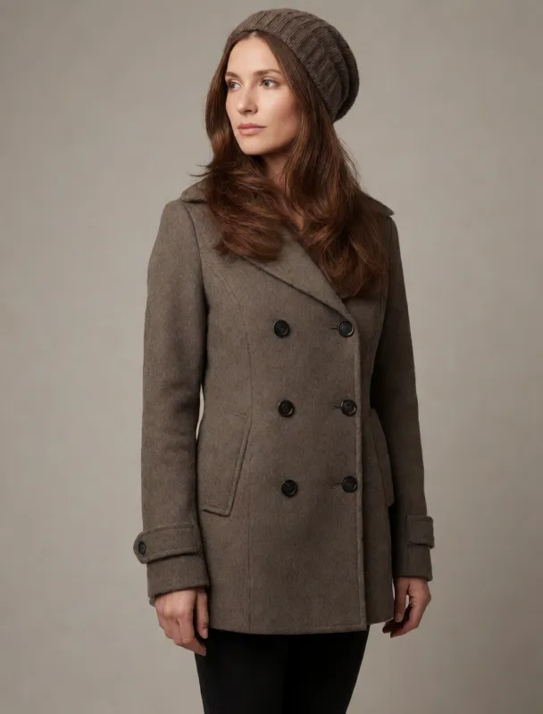 wool peacoat with a knit beanie by krea 2
