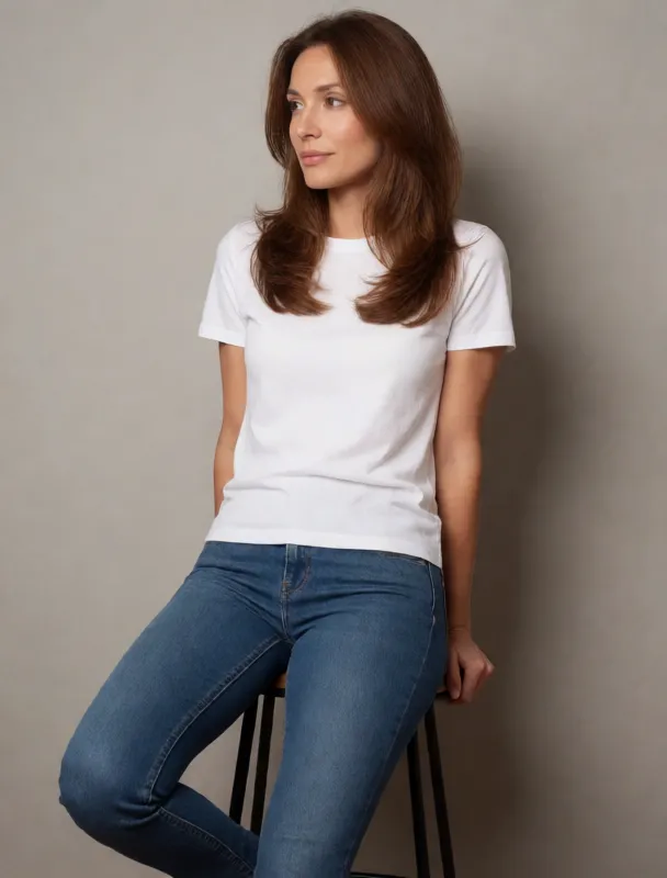 perched on a tall stool leaning back against a wall by krea 2
