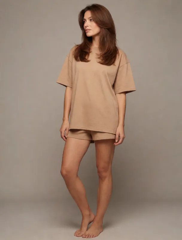 oversized t shirt with sleep shorts by krea 2