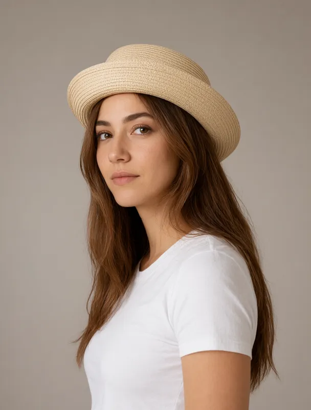 boater hat by qwen image 2.1