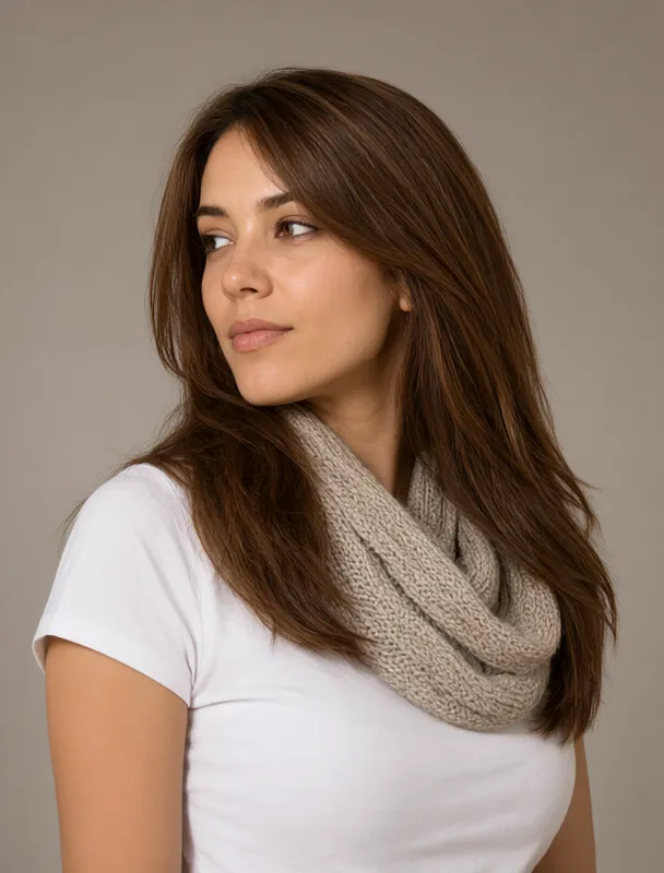 knit infinity scarf by qwen image 2.1