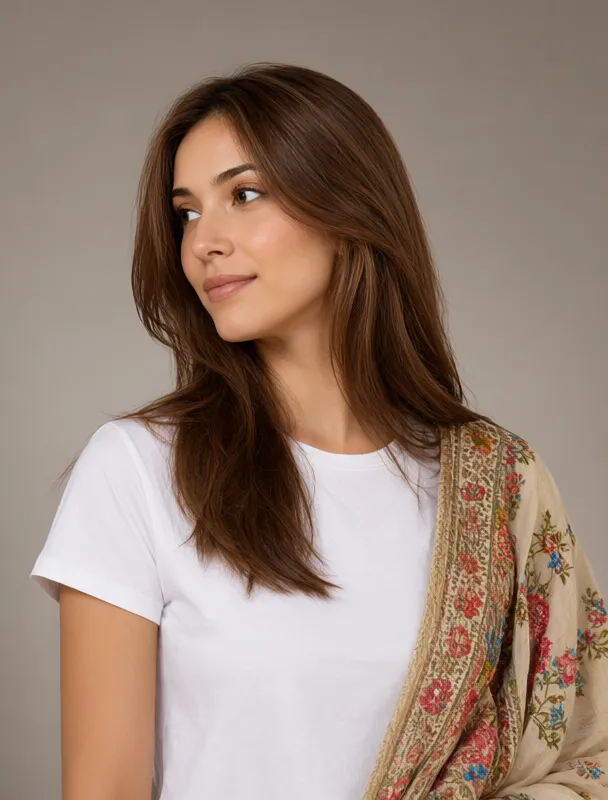 phulkari embroidered dupatta by qwen image 2.1