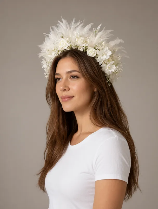 saukele tall bridal headdress by qwen image 2.1