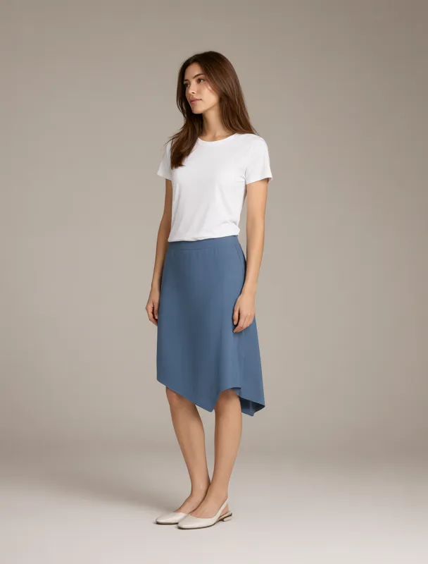 asymmetric hem skirt by qwen image 2.1