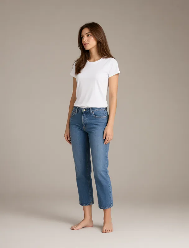 barrel leg jeans by qwen image 2.1