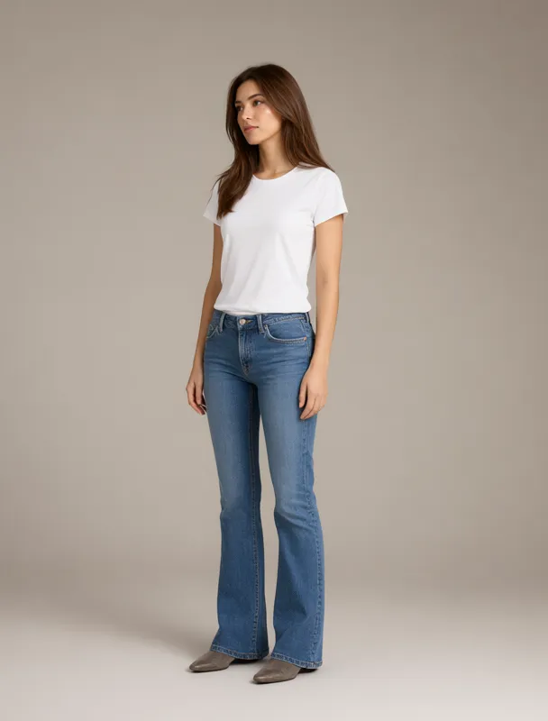bootcut jeans by qwen image 2.1