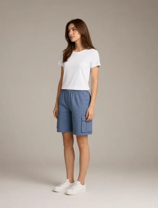 cargo shorts by qwen image 2.1