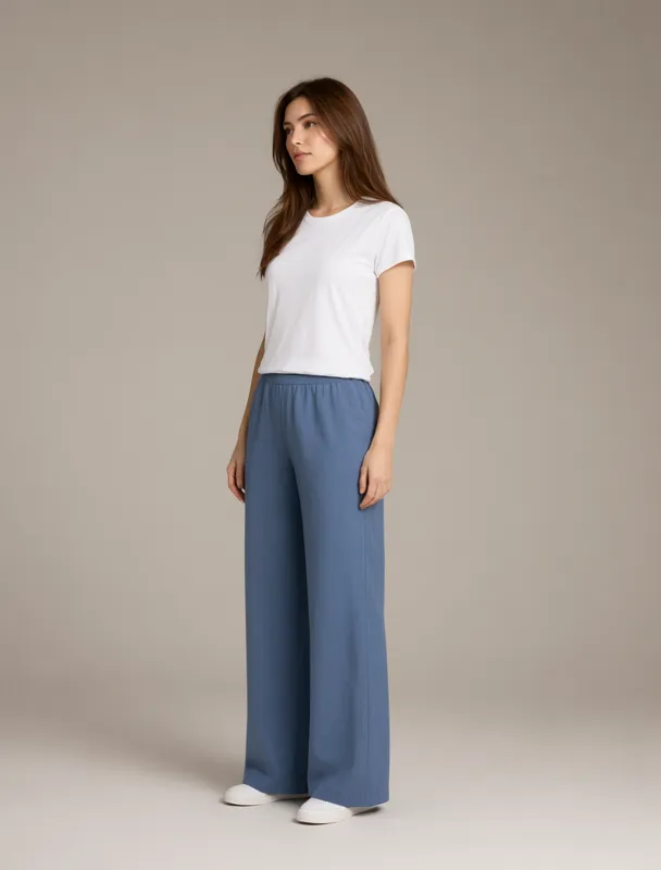 wide leg trousers by qwen image 2.1