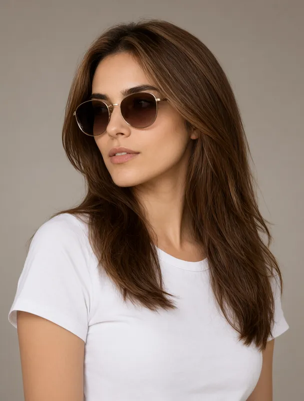 round tinted sunglasses by qwen image 2.1