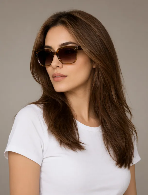 square acetate sunglasses by qwen image 2.1