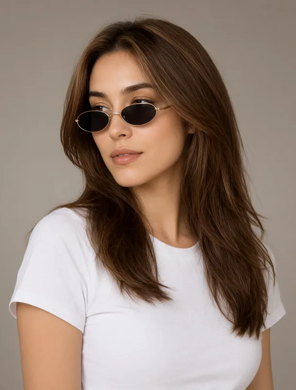 tiny oval sunglasses by qwen image 2.1