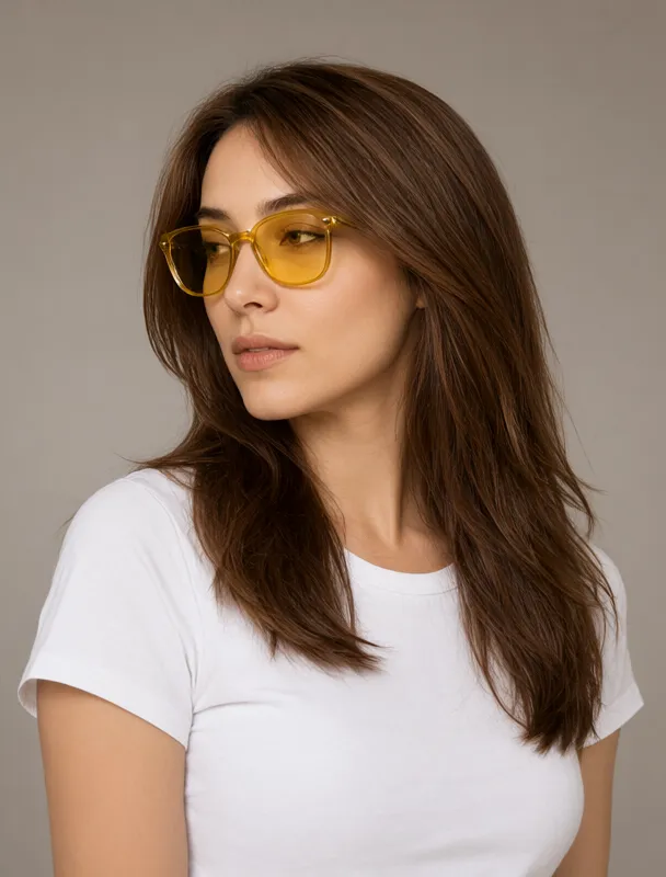 yellow tinted glasses by qwen image 2.1