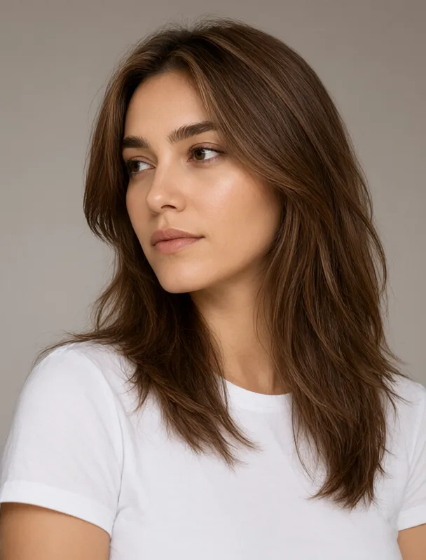 straight feathered brows by qwen image 2.1