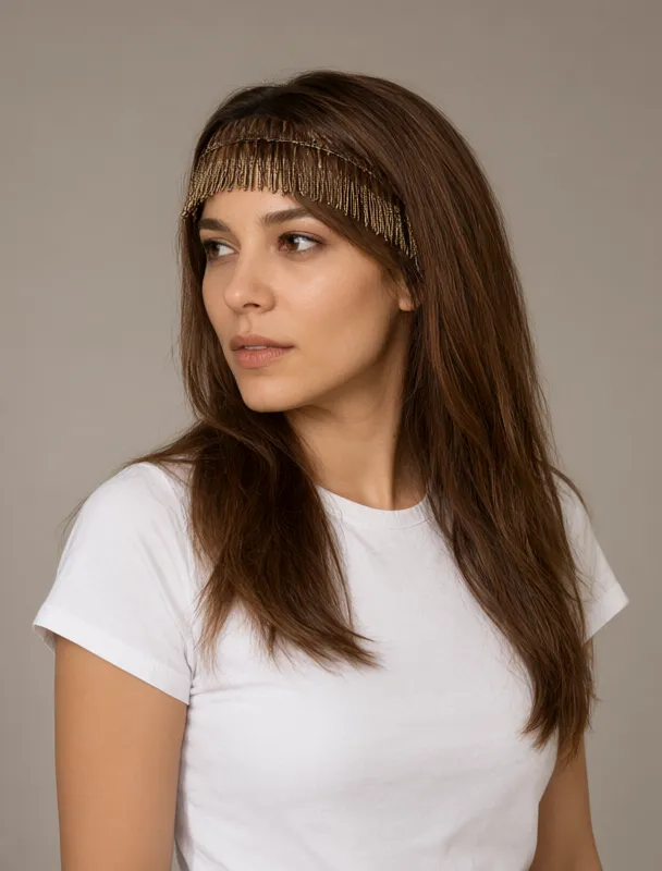 coin fringed headband by qwen image 2.1
