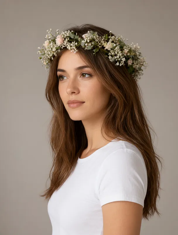midsummer flower crown by qwen image 2.1